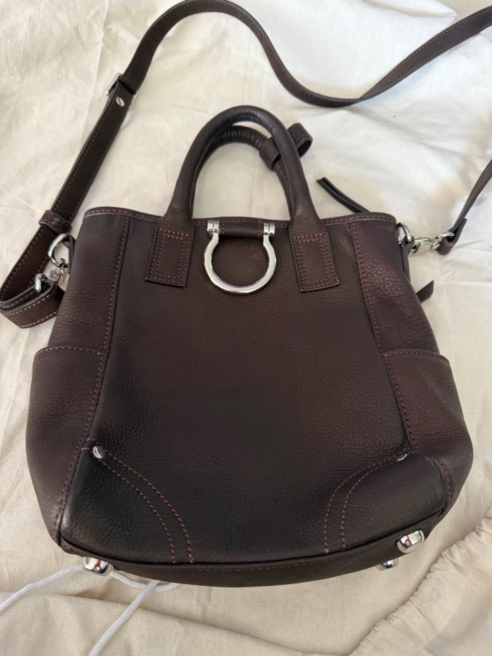 Saphan Mini Chloe Convertible backpack in chocolate